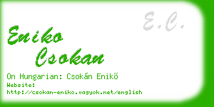 eniko csokan business card