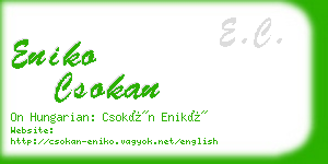 eniko csokan business card